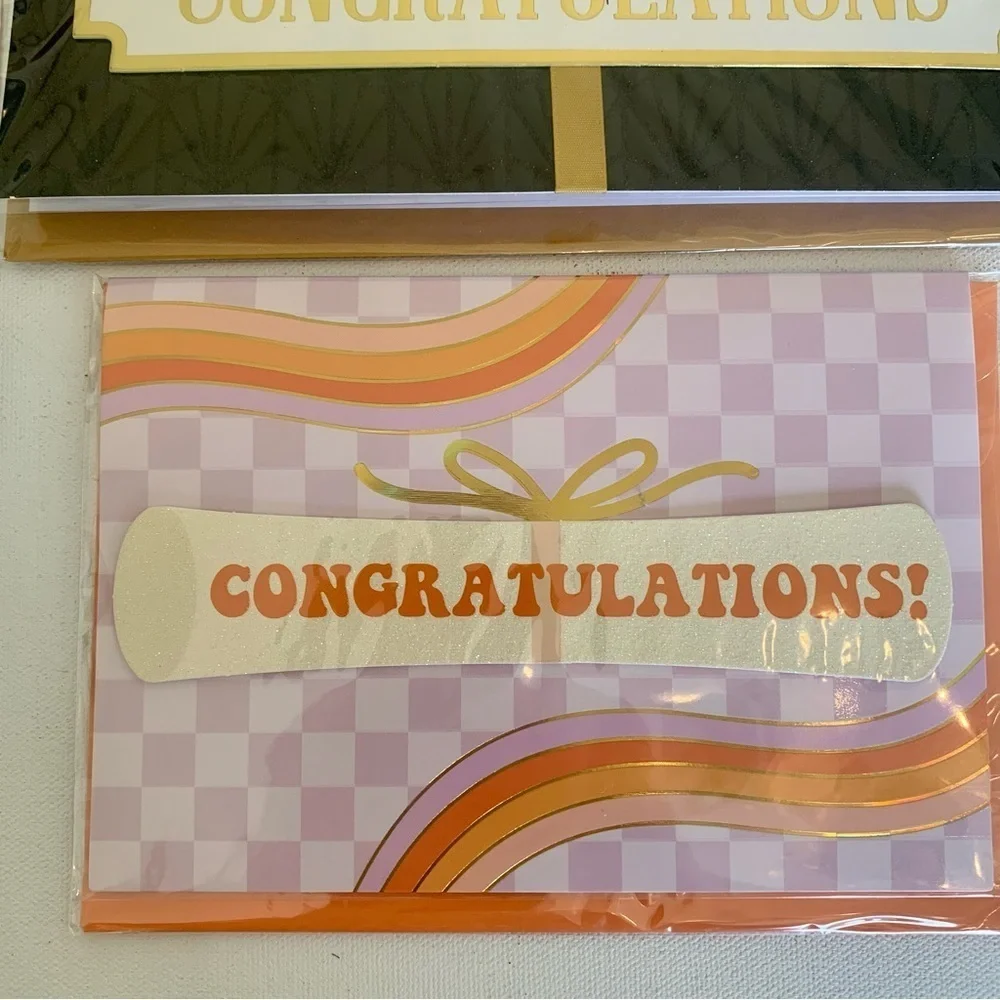 Graduation Cards Variety Pack Lot of 6 Colorful Greetings Cards With Envelopes
